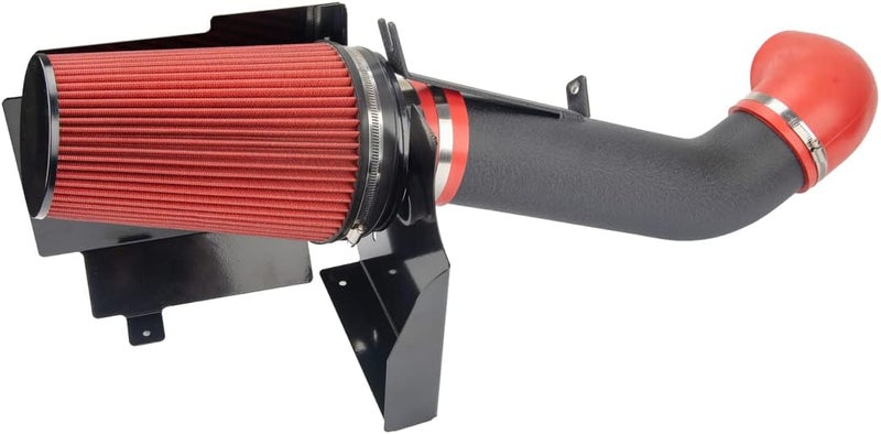 AUTOSITY 4" Cold Air Intake System Kits w/Filter Aluminum Replacement for 2002-2006 Escalade/Avalanche 1500/ Yukon, 2000-2006 Suburban 1500/2500 5.3L/6.0L, 1999-2006 Silverado/Sierra 1500 2500 (Red) - Image 1